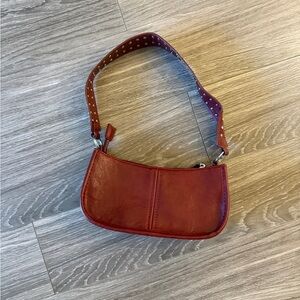 Red Leather Shoulder Bag